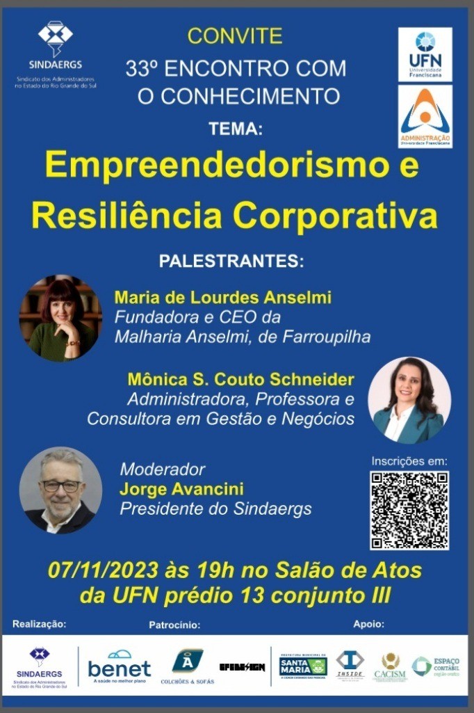 AAFCorsan apoia encontro sobre empreendedorismo e resiliência corporativa