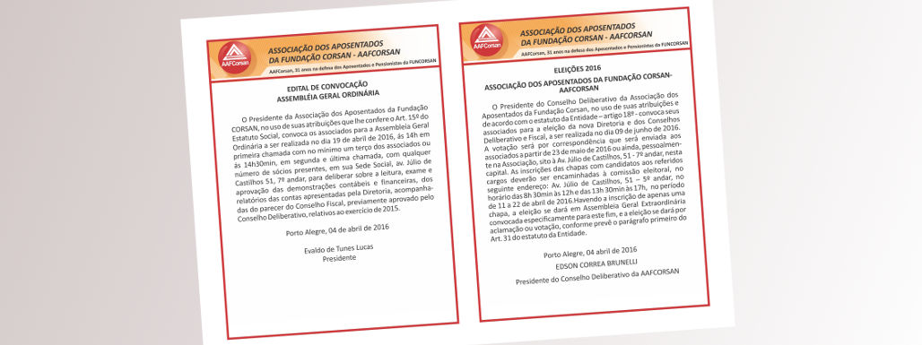 Edital de Convocação